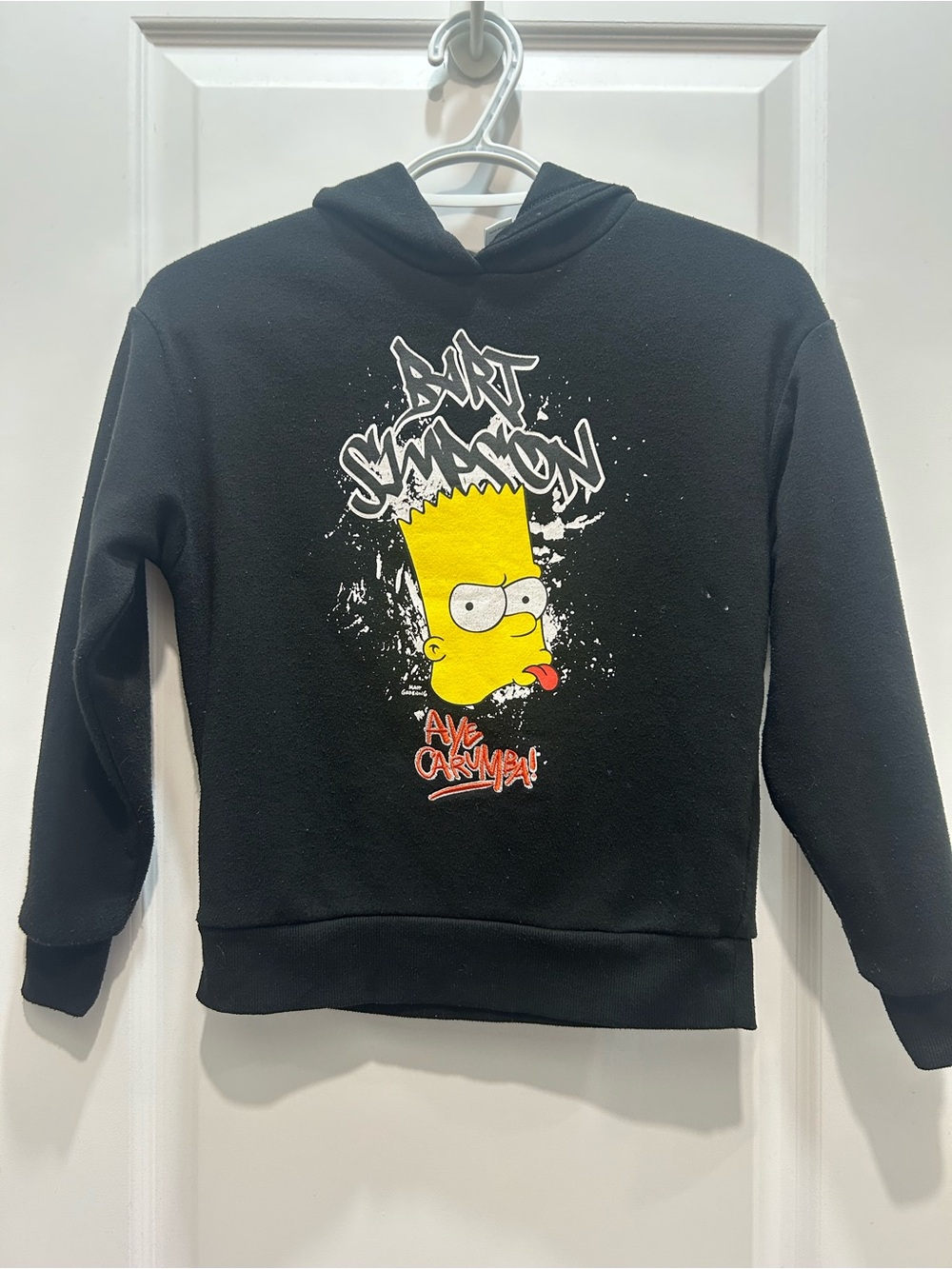 Kids Bart Simpson Hoodie βAye Carymbaβ